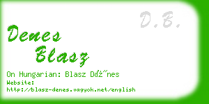 denes blasz business card